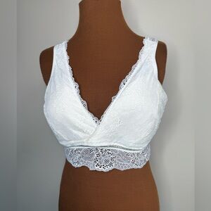 Maurice’s Ivory Lace Padded Bralette Size XL